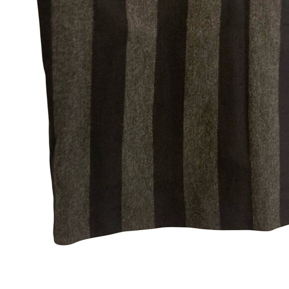 Anthropologie Maeve Black Charcoal Wide Stripe Fitted Short Sleeve Mini Dress - Picture 5 of 12